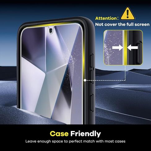 AACL 4-Pack for Samsung Galaxy S25 Plus/S24 Plus Screen Protector Movie [Not Glass] Bubble Free Galaxy S25 Plus/S24 Plus 5G Hybrid Film [Figerprint Accombate] [7H Hybrid] in Kuwait