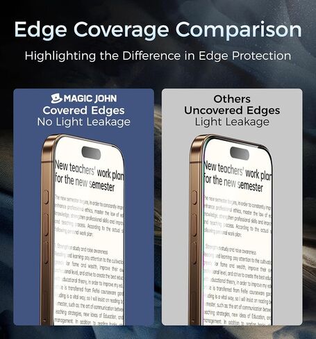 MAGIC JOHN 3rd Gen Upgraded for iPhone 16 Pro Max Screen Protector 6.9 Inch,HD Clear,Shatterproof Tempered Film,Auto Dust-Elimination,Bubble Free,Easy Installation,2 Pack in Saudi Arabia