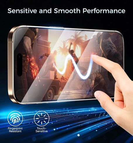 MAGIC JOHN 3rd Gen Upgraded for iPhone 16 Pro Max Screen Protector 6.9 Inch,HD Clear,Shatterproof Tempered Film,Auto Dust-Elimination,Bubble Free,Easy Installation,2 Pack in Saudi Arabia