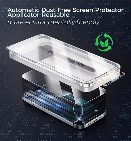 MAGIC JOHN 3rd Gen Upgraded for iPhone 16 Pro Max Screen Protector 6.9 Inch,HD Clear,Shatterproof Tempered Film,Auto Dust-Elimination,Bubble Free,Easy Installation,2 Pack in Saudi Arabia