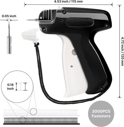 Mini Stitch Gun for Clothes, Micro Tagging Gun Kit with 3000 Micro Fasteners(White & Black) and 2 Fine Metal Steel Needles, Quick Clothing Fixer, Not Easily Jam(Rose) in Saudi Arabia
