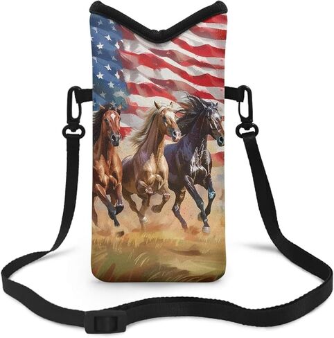 Suobstales Dachshund Butterfly Flower Print Neoprene Cell Phone Pouch, Lightweight & Protective Phone Sleeves Phone Carrier Bag, Carrying Phone Pouch for Women Men in Kuwait