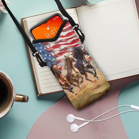 Suobstales Dachshund Butterfly Flower Print Neoprene Cell Phone Pouch, Lightweight & Protective Phone Sleeves Phone Carrier Bag, Carrying Phone Pouch for Women Men in Kuwait