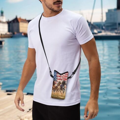 Suobstales Dachshund Butterfly Flower Print Neoprene Cell Phone Pouch, Lightweight & Protective Phone Sleeves Phone Carrier Bag, Carrying Phone Pouch for Women Men in Kuwait