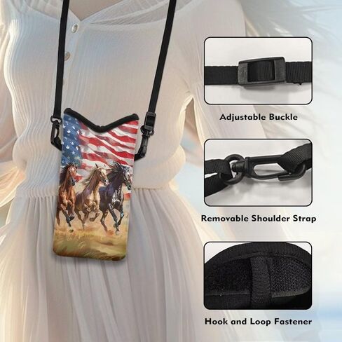 Suobstales Dachshund Butterfly Flower Print Neoprene Cell Phone Pouch, Lightweight & Protective Phone Sleeves Phone Carrier Bag, Carrying Phone Pouch for Women Men in Kuwait