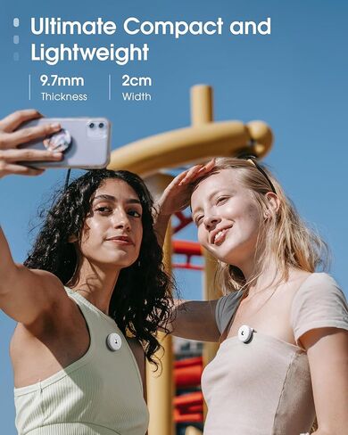 BOYA Omic Wireless Microphone for iPhone/Android with MFi Certified Lightning/USB-C Plug, Noise Reduction, 164ft 30H Battery Life with Charging Case, iPhone Microphone for Video Recording-White in Saudi Arabia