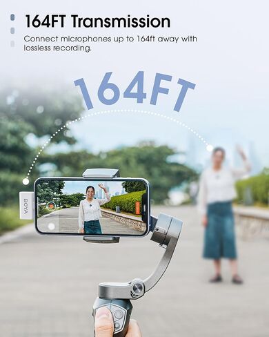 BOYA Omic Wireless Microphone for iPhone/Android with MFi Certified Lightning/USB-C Plug, Noise Reduction, 164ft 30H Battery Life with Charging Case, iPhone Microphone for Video Recording-White in Saudi Arabia