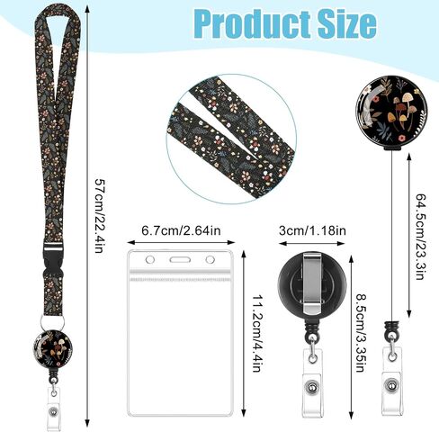 6 Pack Lanyards for Id Badges, Badge Women Lanyards with ID Holder Detachable Cruise Lanyards with Waterproof ID Holder Retractable Badge Reel for Office School Cruise Ship Key ID Cards (Marble Style) in Saudi Arabia