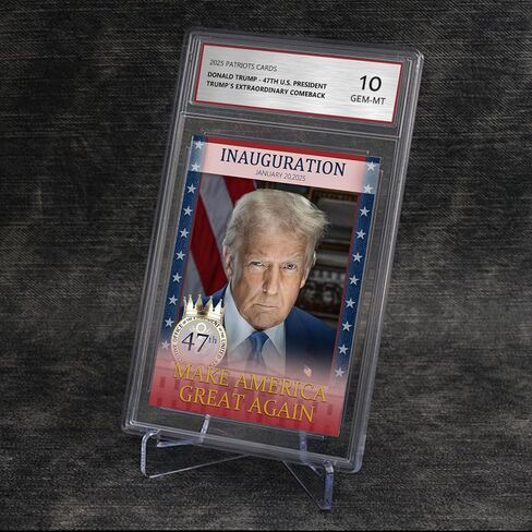 بطاقة Trump Trading Card - Donald Trump Collectibles ، محاولة التماس ، Gem Mint 10 تصنيف ، 2024 هدايا Maga السياسية (بطاقة) in Kuwait