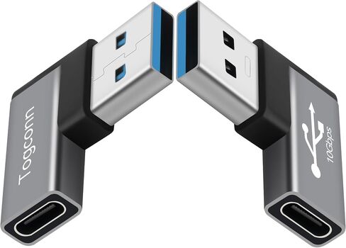 USB to USB C Adapter 4Pack, Type-C Male to USB Type-A Male Converter Connector,Support 3A Charge & 10Gbps Data Transfer Compatible with Phones, Computers, Tablet, Laptop and More in Saudi Arabia