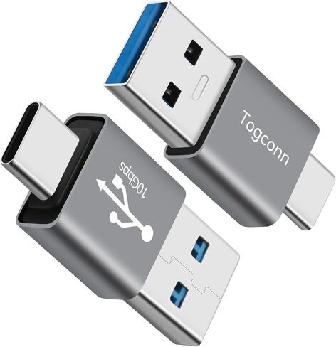 USB to USB C Adapter 4Pack, Type-C Male to USB Type-A Male Converter Connector,Support 3A Charge & 10Gbps Data Transfer Compatible with Phones, Computers, Tablet, Laptop and More in Saudi Arabia