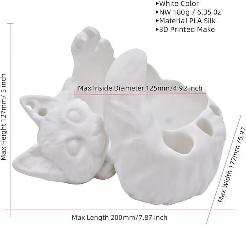 وعاء تخزين خيوط حالم ثلاثي الأبعاد ، وعاء خيوط حرفي للكروشيه والحياكة ، منظم حامل الغزل الجميل ، ديكور زخرفة سطح المكتب ، الديكور الداخلي للفتيات ، مثالي للقطط تغذية وعاء in Kuwait