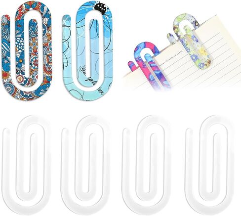 24 Pcs Sublimation Paper Clips Jumbo Blanks, 4x2 Inch Acrylic Sublimation Paperclips Blanks Large, Personalized Paper Clips for Crafts, Gifts, Home, Office, School Use in Saudi Arabia