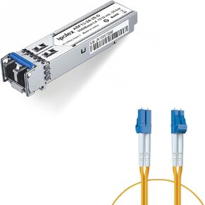 1 Pack 1000Base-LX Module and 1 Pack LC to LC Fiber Patch Cable Single Mode Duplex - 2m(7ft) - OS2