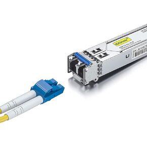 1000Base-LX Gigabit SFP LC SingleMode Transceiver& 1-Pack of 1-Meter Fiber Patch Cable - LC to LC OS2