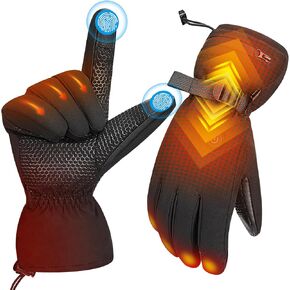 Heated Gloves for Men Women, Rechargeable Heated Work Gloves, Easy Hand Warming Touch Screen Glove for Skiing Hiking