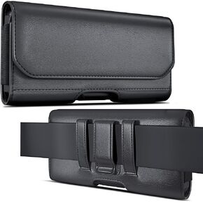 Pitau Holster for Large iPhone 16 Plus ، Pro Max 15 14 13 12 11 XS ، Samsung Galaxy S25+ 5G S24+ S23+ S22+ S21+ حالة حزام الهاتف الخلوي مع مقطع - حقيبة حامل بطاقة المعرف - تناسب مع حالة واقية على
