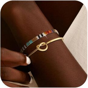 سوار Tila Beaded Beaded للنساء Boho Bracelets مجوهرات الهدايا القابلة للتكديس سوار الذهب Stack Stack Stack Jewelry Stockings for Women in Kuwait