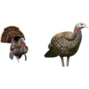 Avian-X HDR Strutter Turkey Decoy with 2 Removable Heads & Wings, Beard, Adjustable Tail Fan, Mounting Stake & Carry Bag Bundle LCD Breeder Hen Turkey Decoy with Carry Bag & Stake