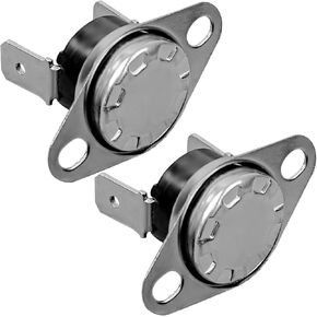 Temperature Control Switch Thermostat Replace KSD201 110-0 Fit for GE JES1657SMSS Microwave Ovens, Normally Closed Thermostat for Microwave Oven, Water Heater 2PCS