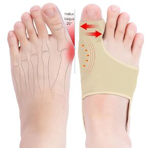 2PCS Bunion Corrector for Women & Men Big Toe, Big Toe Separator-Bunion Splint-Bunion Pads-Hammer Toe Straightener-Toe Spacers Pain Relief, Comfortable & Breathable for Day/Night