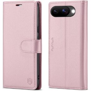 for Google Pixel 9a Wallet Case with RFID Blocking Credit Card Holder, PU Leather Folio Flip Kickstand Protective Shockproof Cover Women Men for Google Pixel 9a Phone case (Purple)