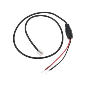 1pc RJ11 Rearview Mirror Plug Cord Radar Detector Power Cable 60cm Compatible with Escort Compatible with Valentine One Compatible with Uniden RJ11 Radar Detector(Middle Pin)