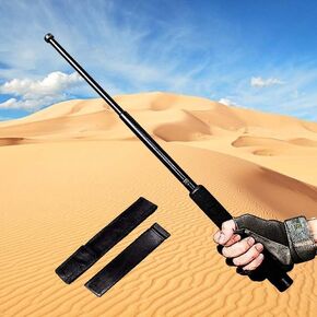 Portable Black 26IN Trekking Poles;Tire Thumper for Truckers, Truckers Tool for Tire; Mountain Camping Supplies Defense Set