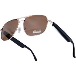 Smart Glasses, Polarized Bluetooth Sunglasses, UV Protection Audio Sunglasses Built-in Mic & Speakers, Voice Assistant, for Cycling/Driving/Fishing/Running Unisex