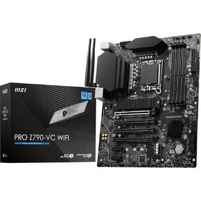 MSI PRO Z790-VC WiFi ProSeries Motherboard (Support 14th/13th/12th Gen Intel Processors, LGA 1700, DDR5, PCIe 5.0, M.2 Slots, 2.5Gbps LAN, USB 3.2 Gen2, HDMI/DP, Wi-Fi 7, Bluetooth 5.4, ATX) (Renewed)