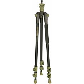 Primos Hunting Edge Carbon Fiber Tripod Shooting Stick with Magnaswitch, Lightweight and Adjustable Hunting Shooting Support with 360° Panning in Dark Earth