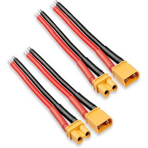 5 Pairs XT60 Plug Male & Female Connector with 14 AWG 50mm. Silicone Wire for RC Lipo Battery FPV Drone Lithium (10 Pcs) - Ledvillage