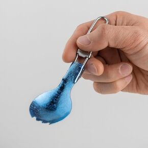 Pure Titanium Spork - Safe, Lightweight & Foldable for Outdoor Adventures (Red)
