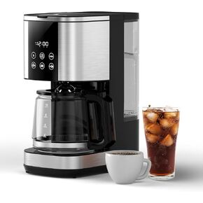 COWSAR 24-Hour Programmable Coffee Maker - Drip Coffee Machine with 10-Cup Capacity, Bold Brew Mode, Auto Pause, Keep Warm Function