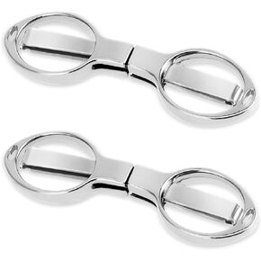 2pcs Folding Scissors Portable Safety Small Travel Scissors Anti Rust Badge Scissors Mini Shear Telescopic Cutter,Little Scissors for Nurse Travel Office Fishing Crafts