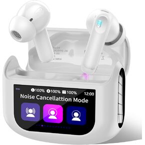 Wireless Earbuds, Bluetooth 5.4 Headphones Multi-Function Touch Screen with 5 EQ Modes, 48H Ear Buds Bass Stereo with ANC Noise Cancelling/Transparency Mode, IPX7 Bluetooth Earbuds for Android/iOS