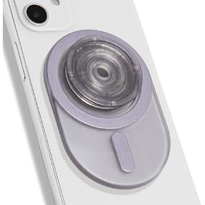 Oval Magnetic Phone Grip – MagSafe Compatible, Translucent Design, Slim and Lightweight, Grip and Stand for iPhone (Green)