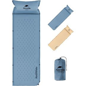 Naturehike Self-Inflating Sleeping Pad, Ultralight Memory Foam Camping Pad with Pillow, Fast Inflating, Sleeping Pad for Camping Hiking with Storage Bag, Single, Yellow