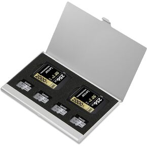 Aluminum SD Card Case, 6Slots Ultrathin SD Card Holder, Memory Card Storage Holder, Fit for 2 SD Card, 4 Micro SD Card, Silver