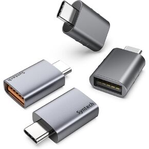 Syntech USB C to USB Adapter (2 Pack) & USB C to USB 3.2 Adapter (2 Pack) 10Gbps USB 3.2 Gen 2 Fit Side by Side