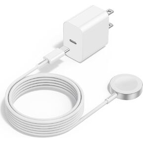 USB C iWatch Fast Charger 3FT Magnetic Charging Cable with USB C Wall Charger Compatible with Apple Watch Ultra2/Ultra/Series 9/8/7/SE/6/5/4/3/2/1