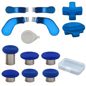 13 in 1 Metal Thumbsticks for Xbox Elite Series 2 Controller,Elite Series 2 Core Controller Accessories,Replacement Magnetic Paddles Kit,with 6 Joysticks,4 Paddles,2 D-Pads,1 Tool(All Blue)