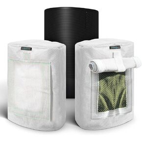 Black 600D Weatherproof Speaker Cover Custom Fit for Sonos Move Bluetooth Speaker with SoundFlap