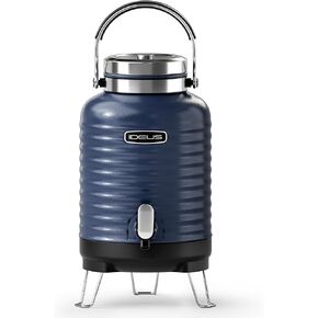 موزع المشروبات المعزول IDEUS 5.2L ، الكل في واحد لتفريغ التخييم مزدوج الجدار من الفولاذ المقاوم للصدأ مفارقة القهوة القهوة القوس قنب الحاوية مع مقبض ، spigot & حامل (أخضر)