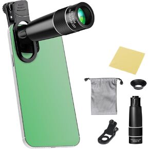 22X Telephoto Phone Lens Long Focus for iPhone and Android, Zoom Cellphone Camera Lens with Phone Clip for Picture Video Taking