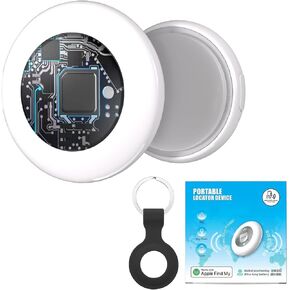 Smart Tag Bluetooth Air Tracker Item Finders, Locator Tags with Find My Compatibility (iOS Only), Track Your Keys, Wallet, Luggage, Backpack, Pet, Comes with Keychain Cover(White)
