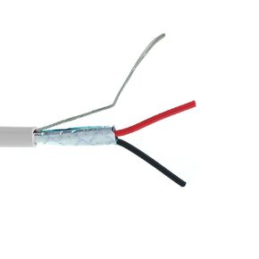 16 AWG 2 موصل تقطعت بهم السبل الكابل المحمي الكابل الأبيض CL3P من أجل الأمان/الإنذار/الوصول/الصوت - لفة 100 قدم في كيس