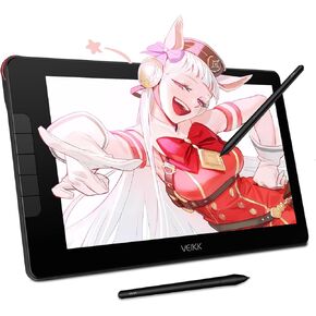 VEIKK Drawing Tablet with Screen 15.6" Graphics Tablet, Studio 16 Art Tablet with 16384 Pen Pressure,Adjustable Stand,Quick Dial and 5 Shortcut Keys, 125% sRGB