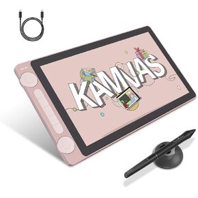 HUION Kamvas 13 (Gen 3) Pink Drawing Tablet with Screen with HUION USB-C to USB-C Cable
