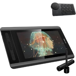 XP-Pen Xppen Mini Keydial ACK05 لوحة مفاتيح الاختصار اللاسلكي Bluetooth قابلة للبرمجة عن بُعد التحكم عن بُعد مع Dial Artist12 11.6 Inch FHD Drawing Monitor Display Display Monitor With PN06 PEN